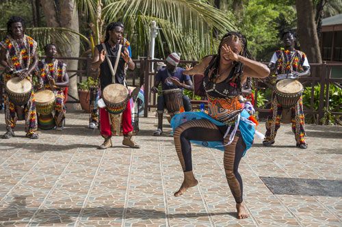 Traditional music and dancing in Serekunda